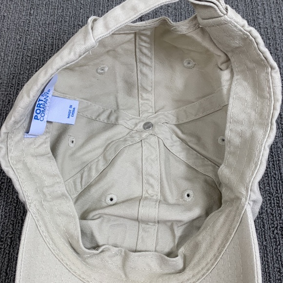Greer Communications Baseball Hat Mens Adjustable Light Khaki Port & Company - Picture 11 of 13